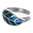 Ring mit Abalone Blatt, 925 Silber